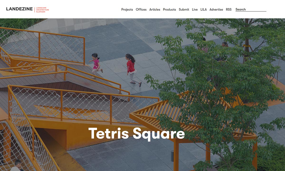 Tetris Square Featured in Landezine
